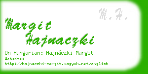 margit hajnaczki business card