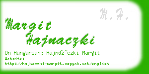 margit hajnaczki business card